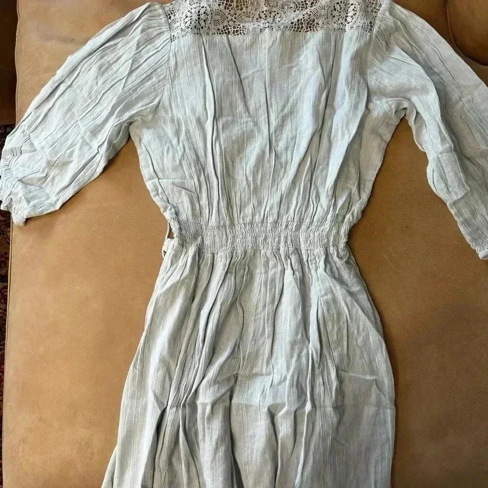 NWOT Women’s Florabella 3/4 Sleeve Romper Light Gray Size XS - Picture 5 of 8